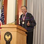 Walter Dean Myers, author of the Printz Award-winning novel <em>Monster</em>, was born in 1937.