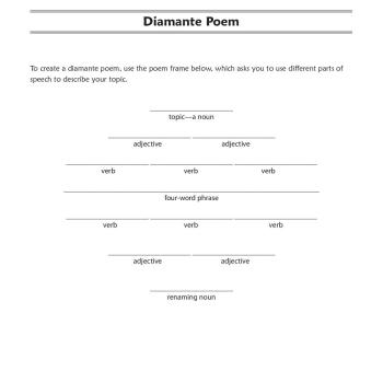 Diamante Poem